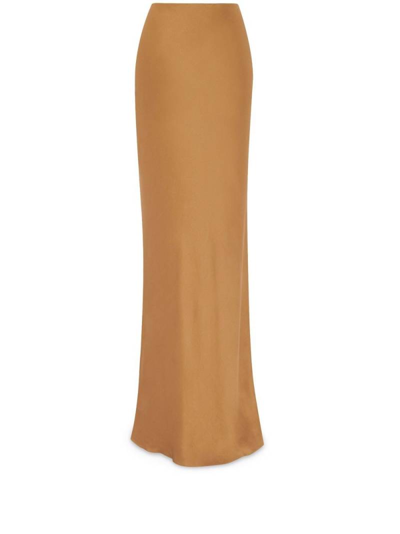 Saint Laurent silk floor-length skirt - Neutrals von Saint Laurent