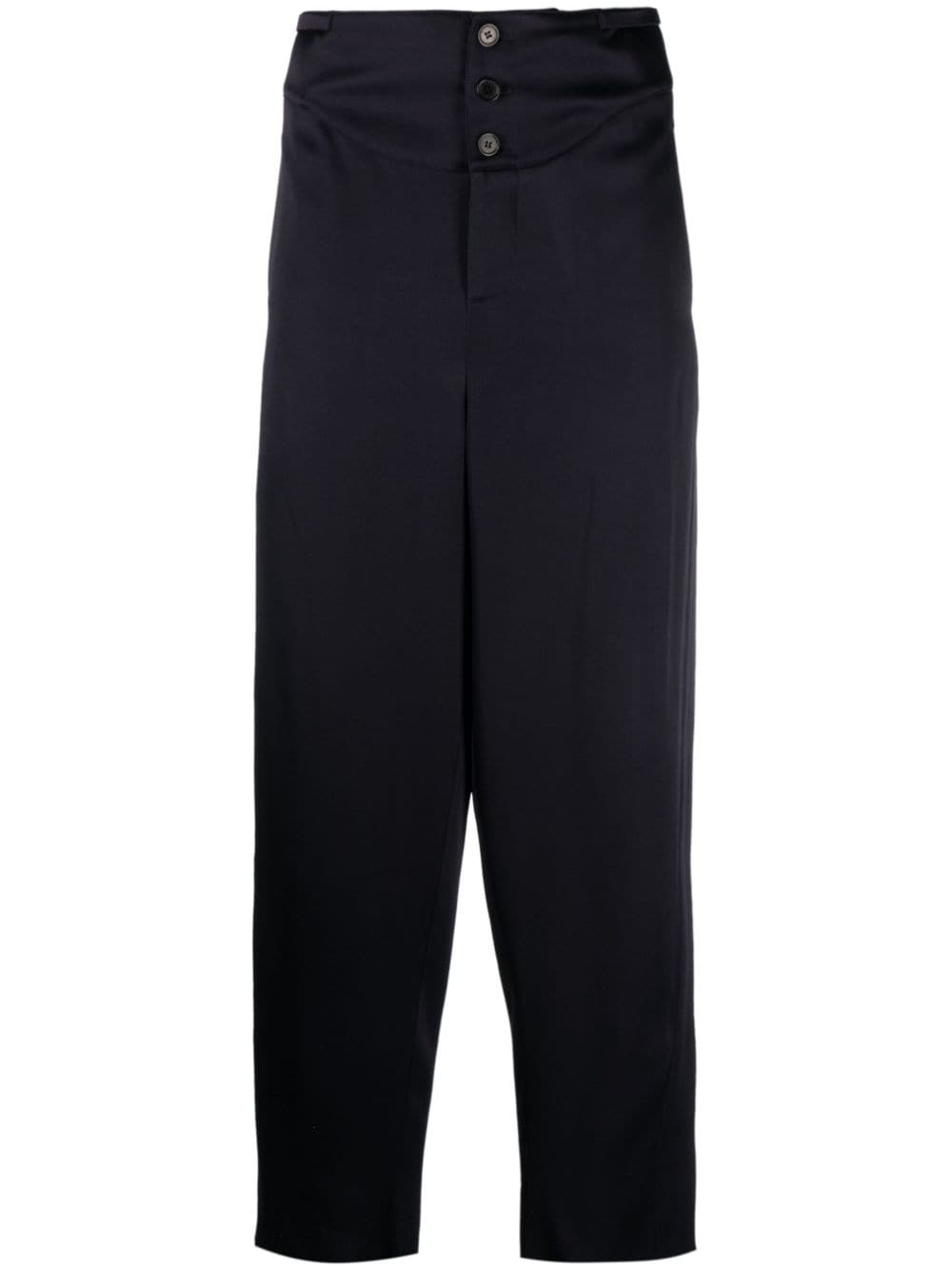 Saint Laurent silk tailored trousers - Blue von Saint Laurent