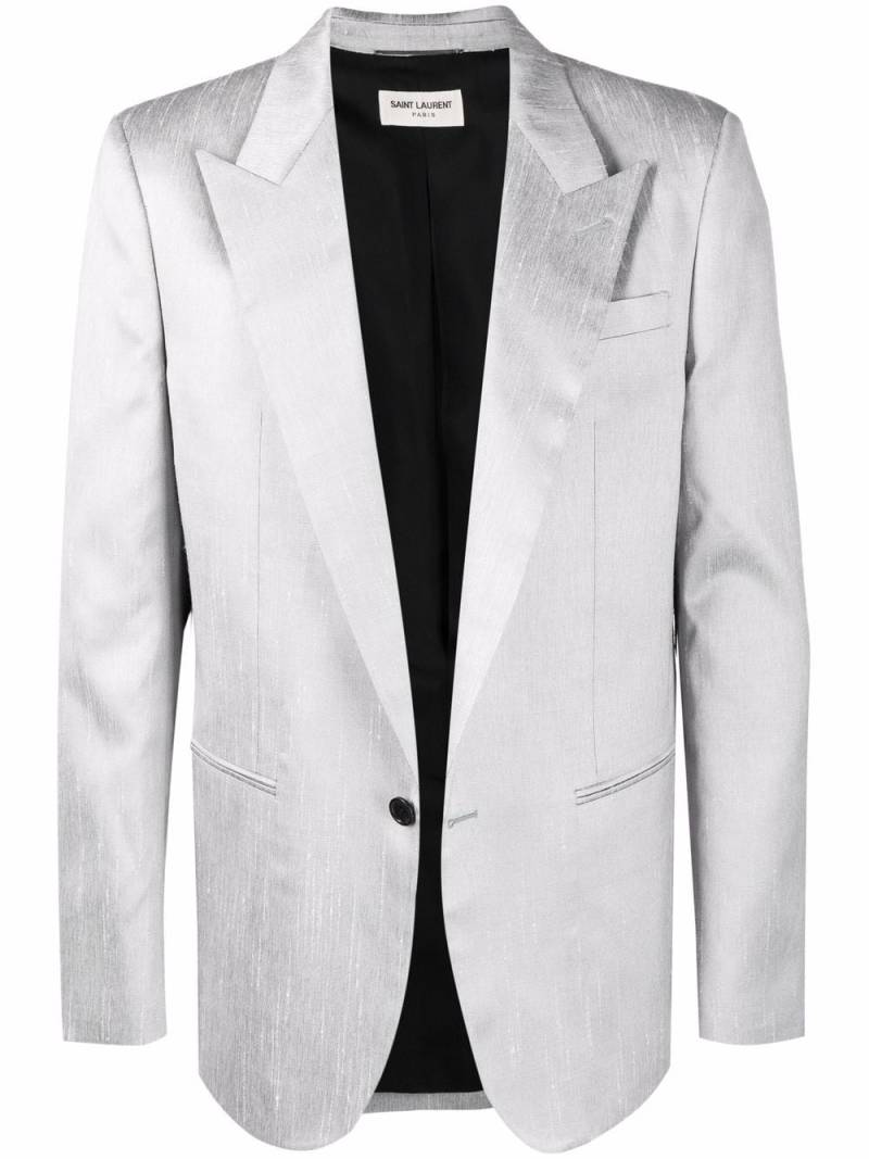 Saint Laurent single-breasted suit blazer - Grey von Saint Laurent