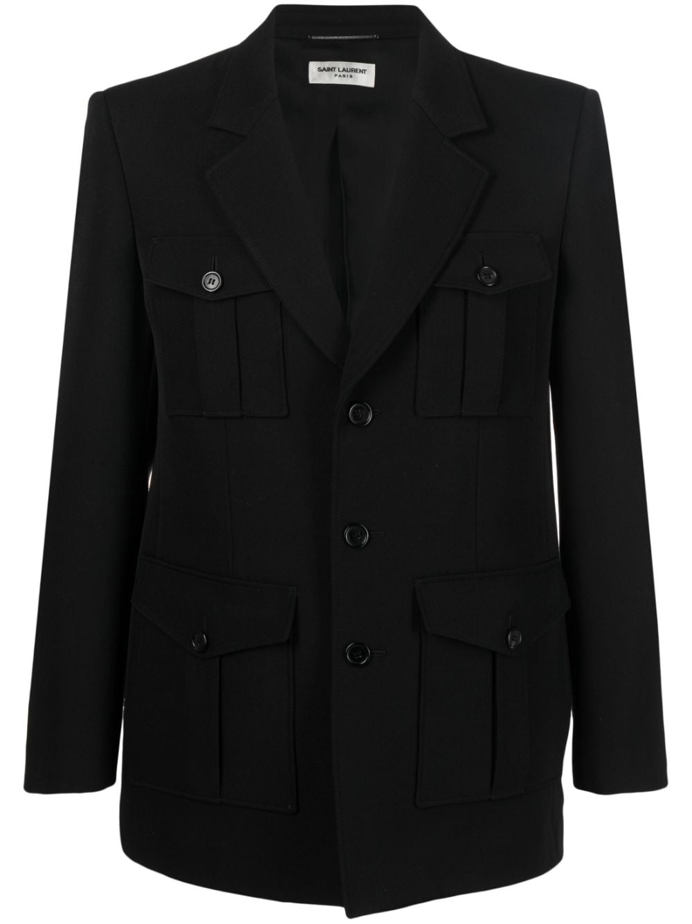 Saint Laurent single-breasted wool blazer - Black von Saint Laurent