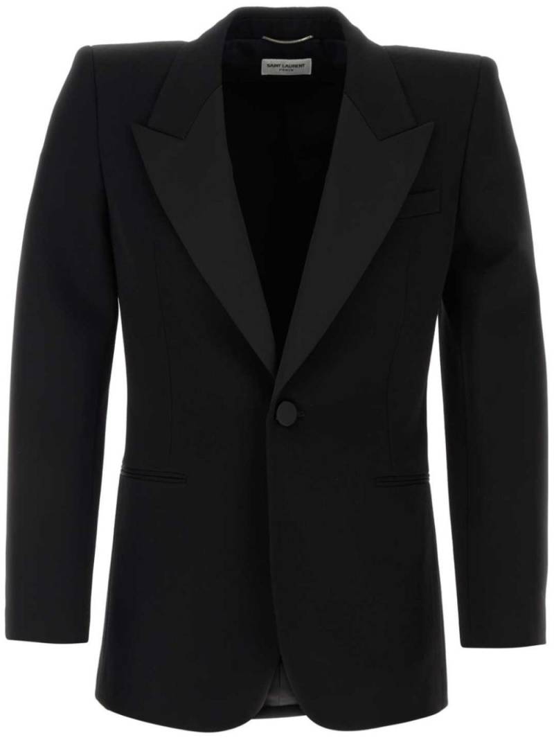 Saint Laurent single-breasted wool blazer - Black von Saint Laurent