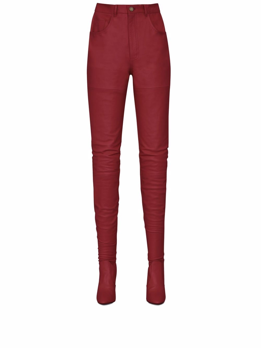 Saint Laurent skinny leather pantaboots - Red von Saint Laurent