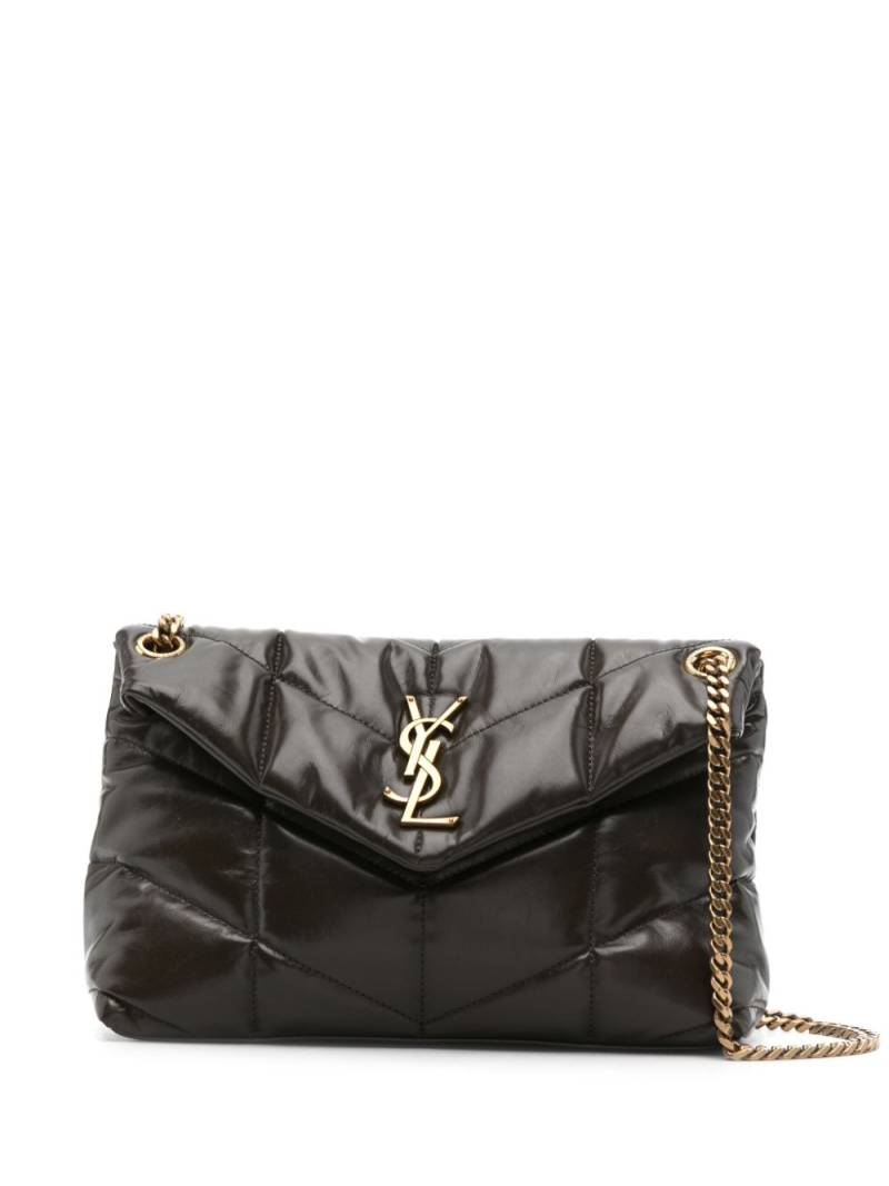 Saint Laurent small Puffer shoulder bag - Brown von Saint Laurent