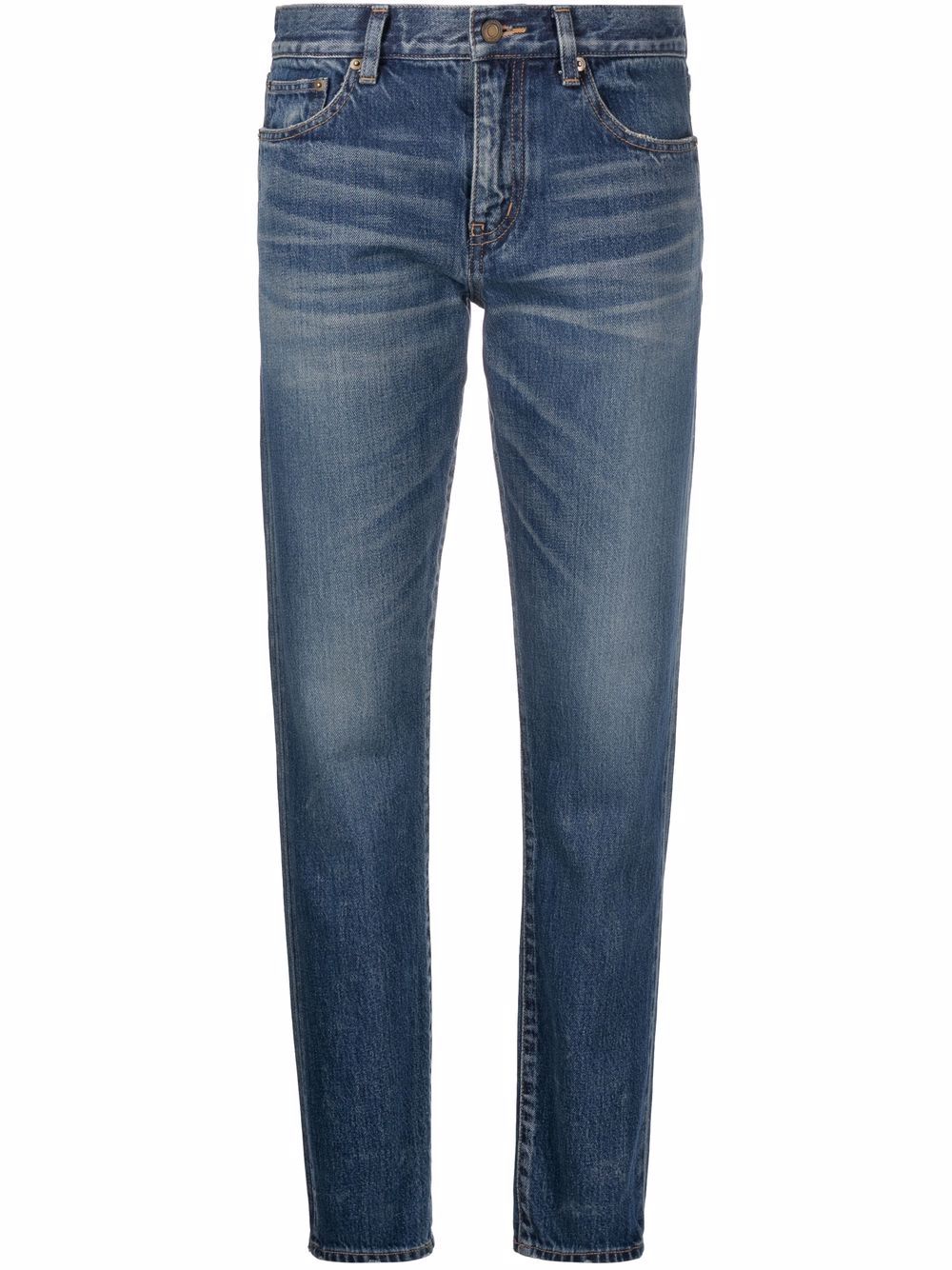 Saint Laurent stonewashed straight-leg jeans - Blue von Saint Laurent