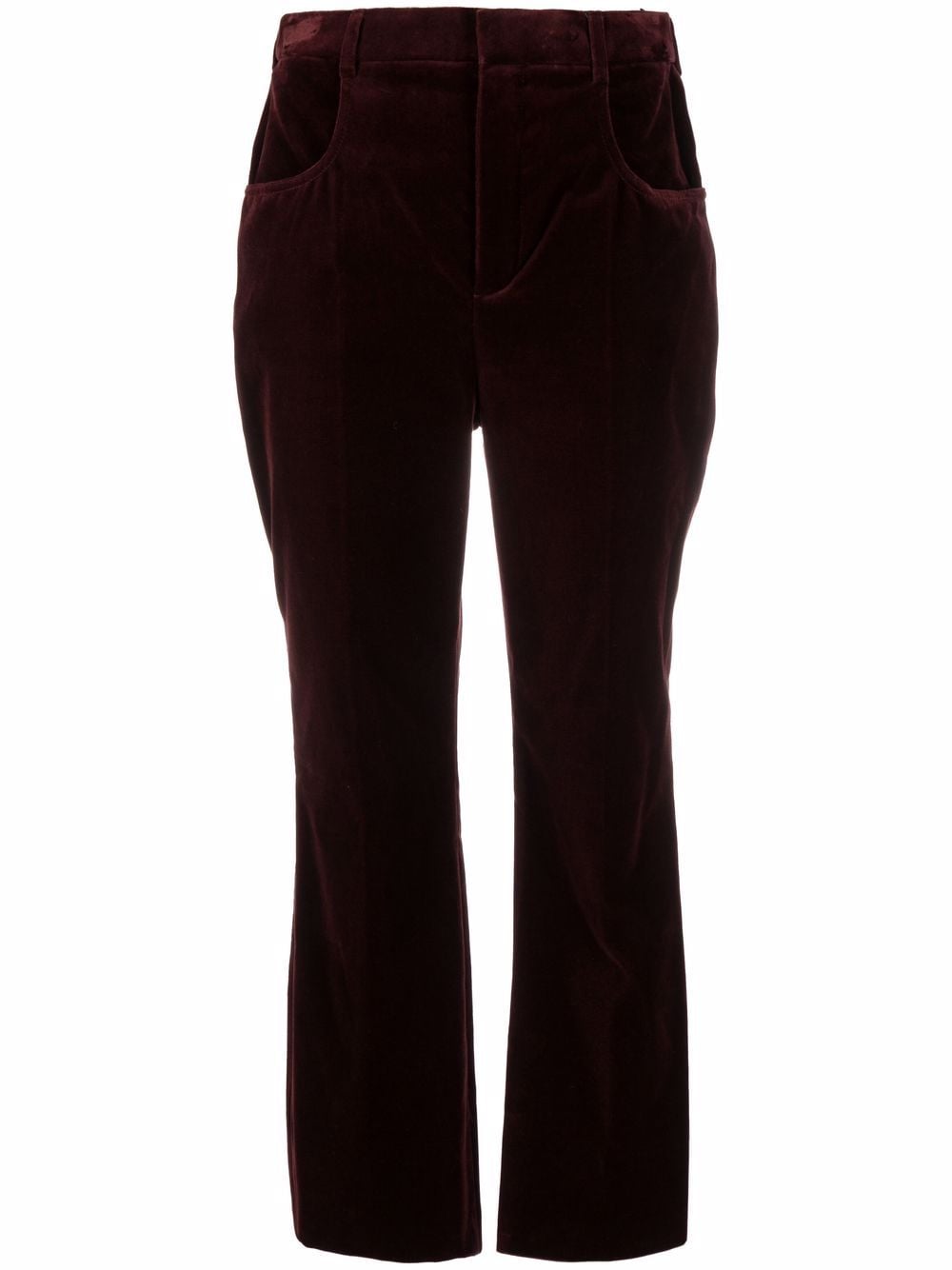 Saint Laurent straight-leg corduroy trousers - Red von Saint Laurent