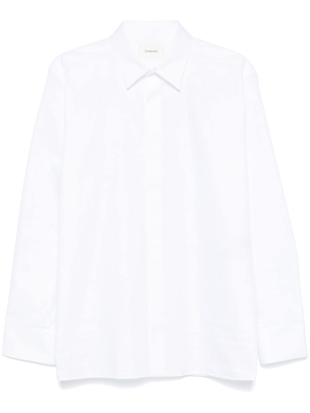 Saint Laurent stripe-jacquard shirt - White von Saint Laurent