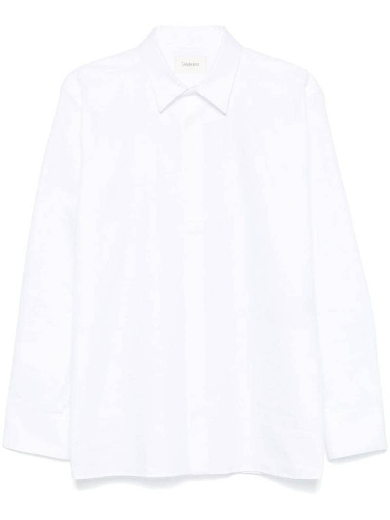 Saint Laurent stripe-jacquard shirt - White von Saint Laurent