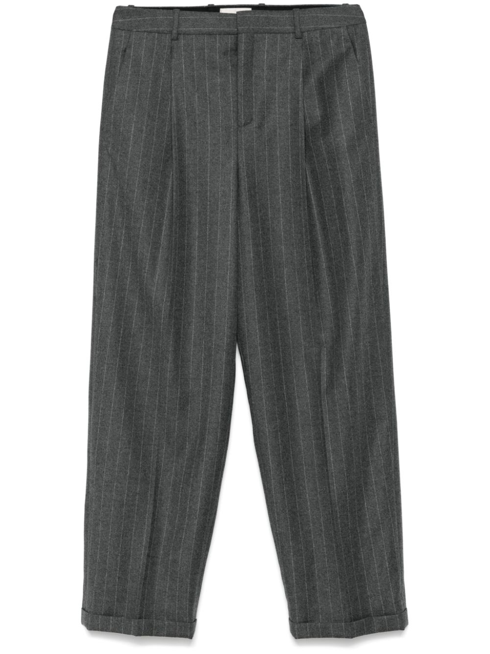 Saint Laurent striped flannel trousers - Grey von Saint Laurent