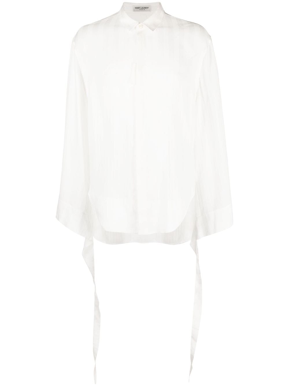 Saint Laurent striped silk shirt - White von Saint Laurent