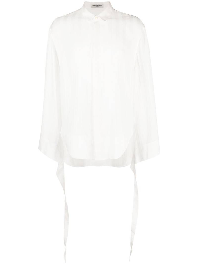 Saint Laurent striped silk shirt - White von Saint Laurent