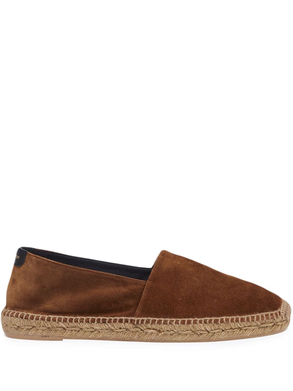 Saint Laurent suede raffia-sole espadrilles - Brown von Saint Laurent