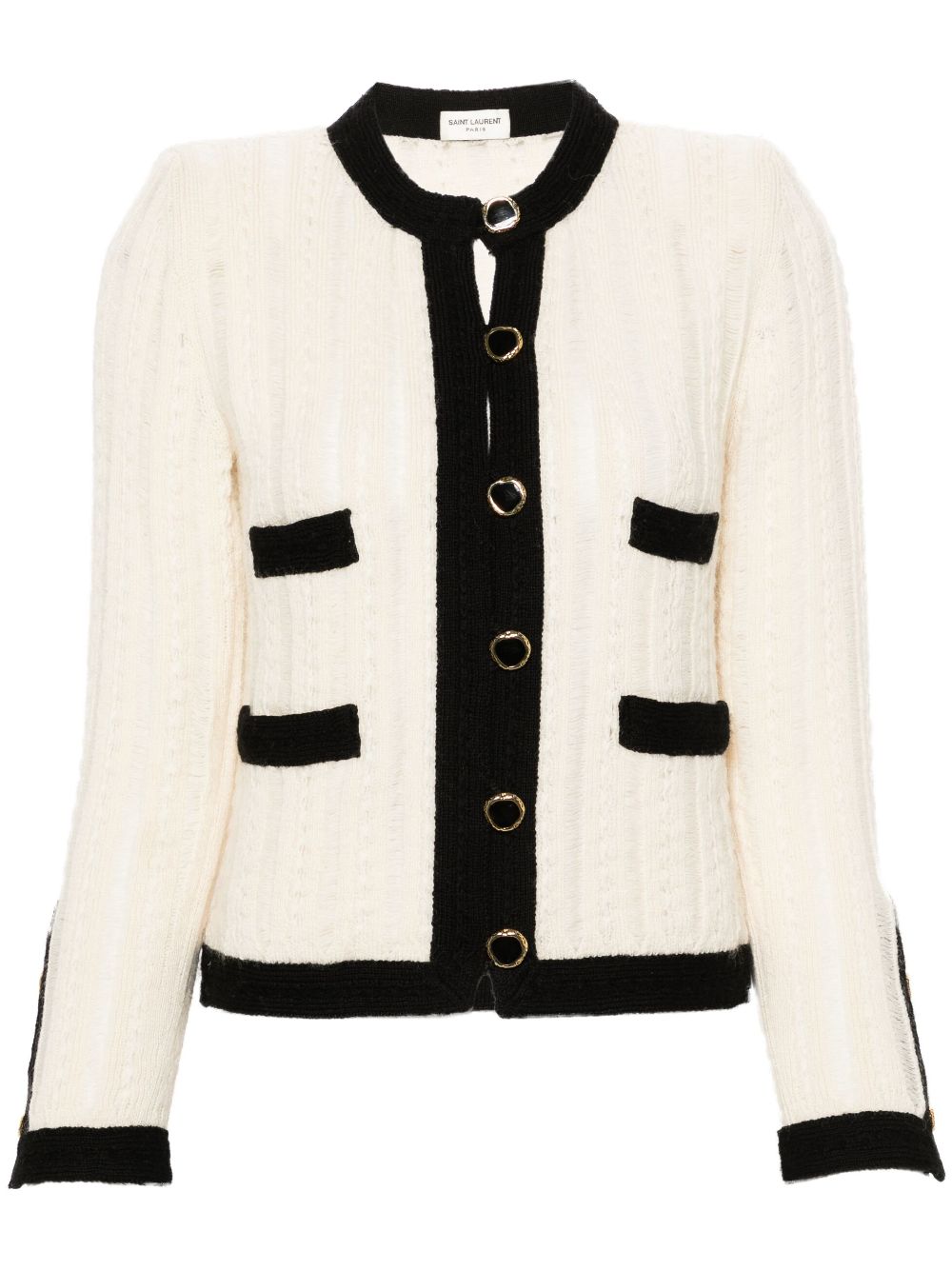 Saint Laurent wool cardigan - Neutrals von Saint Laurent