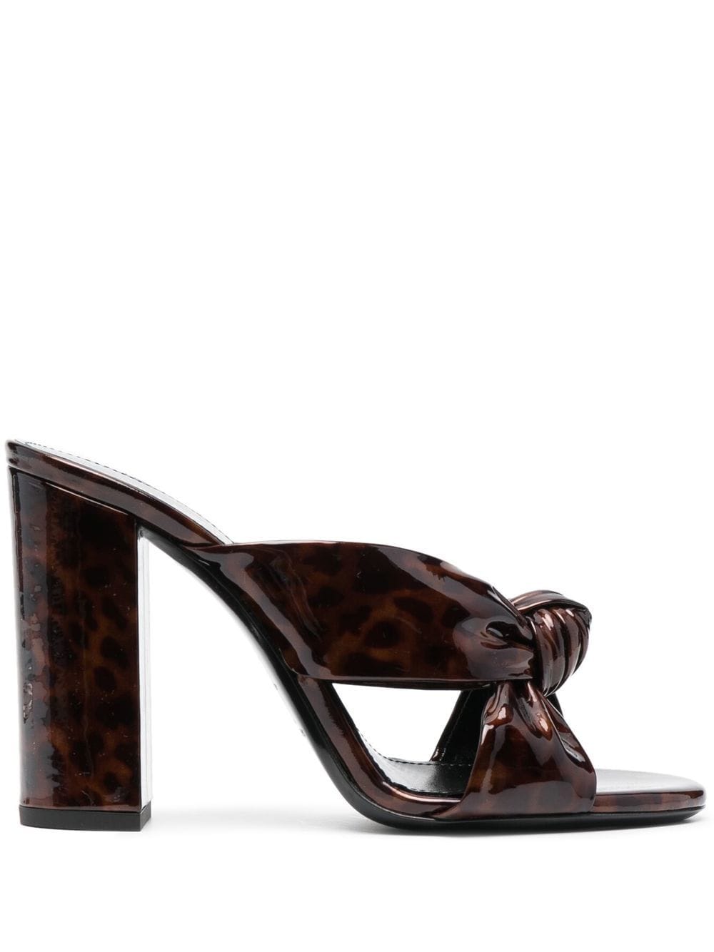 Saint Laurent tortoiseshell-effect twist-detail sandals - Brown von Saint Laurent