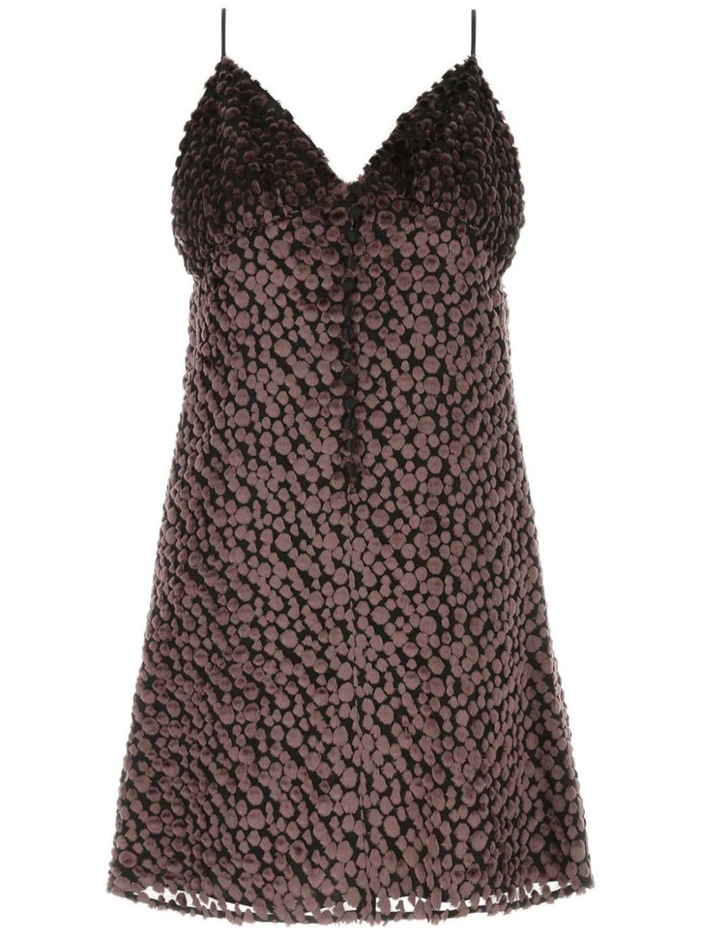 Saint Laurent velvet mini dress - Brown von Saint Laurent