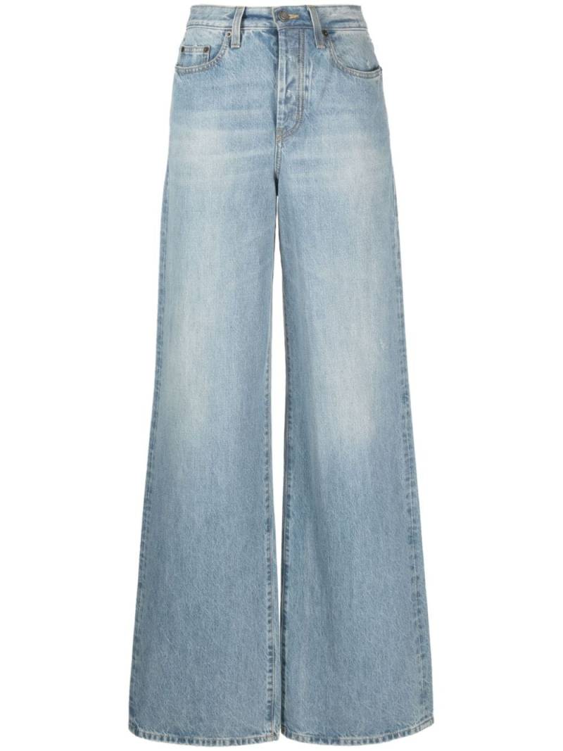 Saint Laurent wide-leg cotton jeans - Blue von Saint Laurent