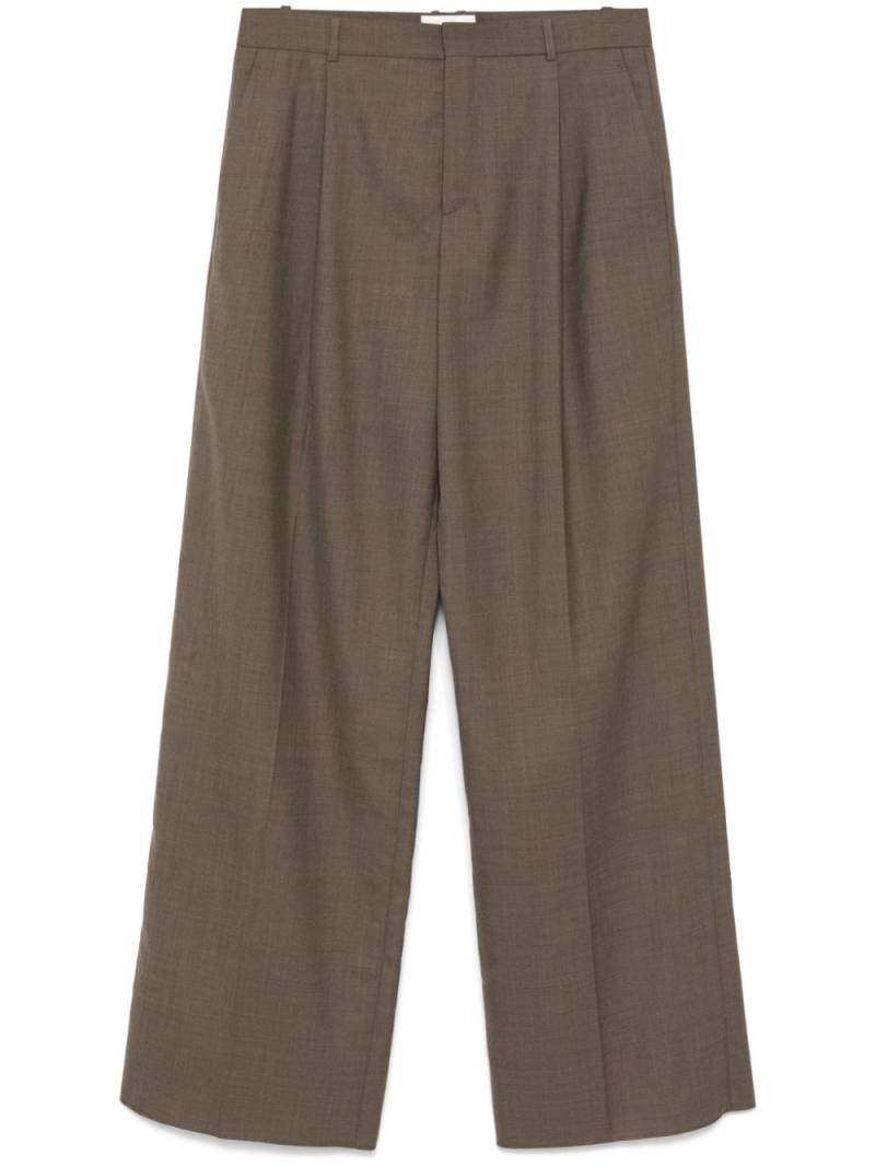 Saint Laurent wide-leg wool trousers - Brown von Saint Laurent