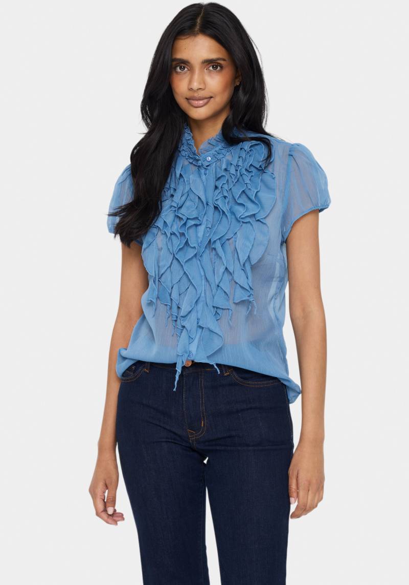 Saint Tropez Rüschenbluse »LiljaSZ Crinkle SS Shirt« von Saint Tropez