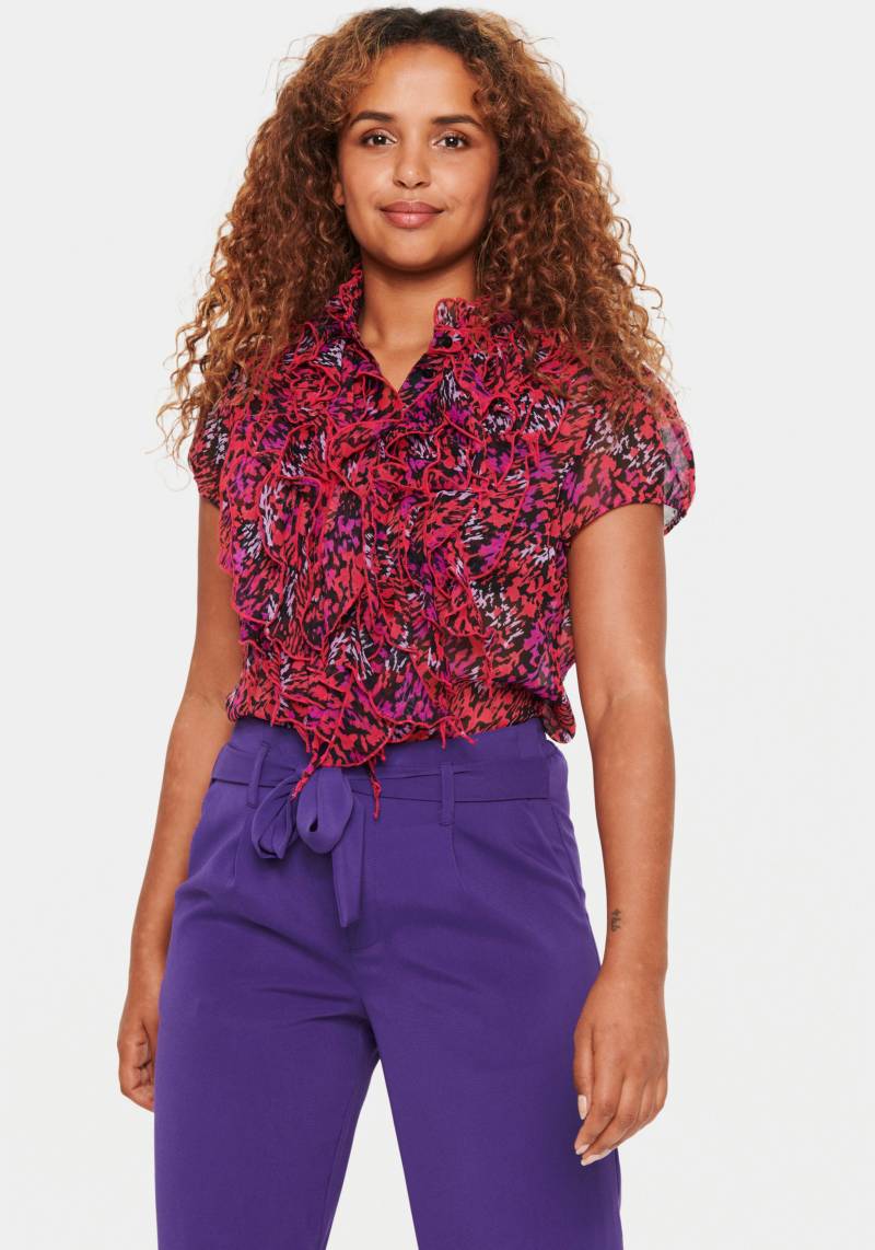 Saint Tropez Rüschenbluse »LiljaSZ Crinkle SS Shirt« von Saint Tropez