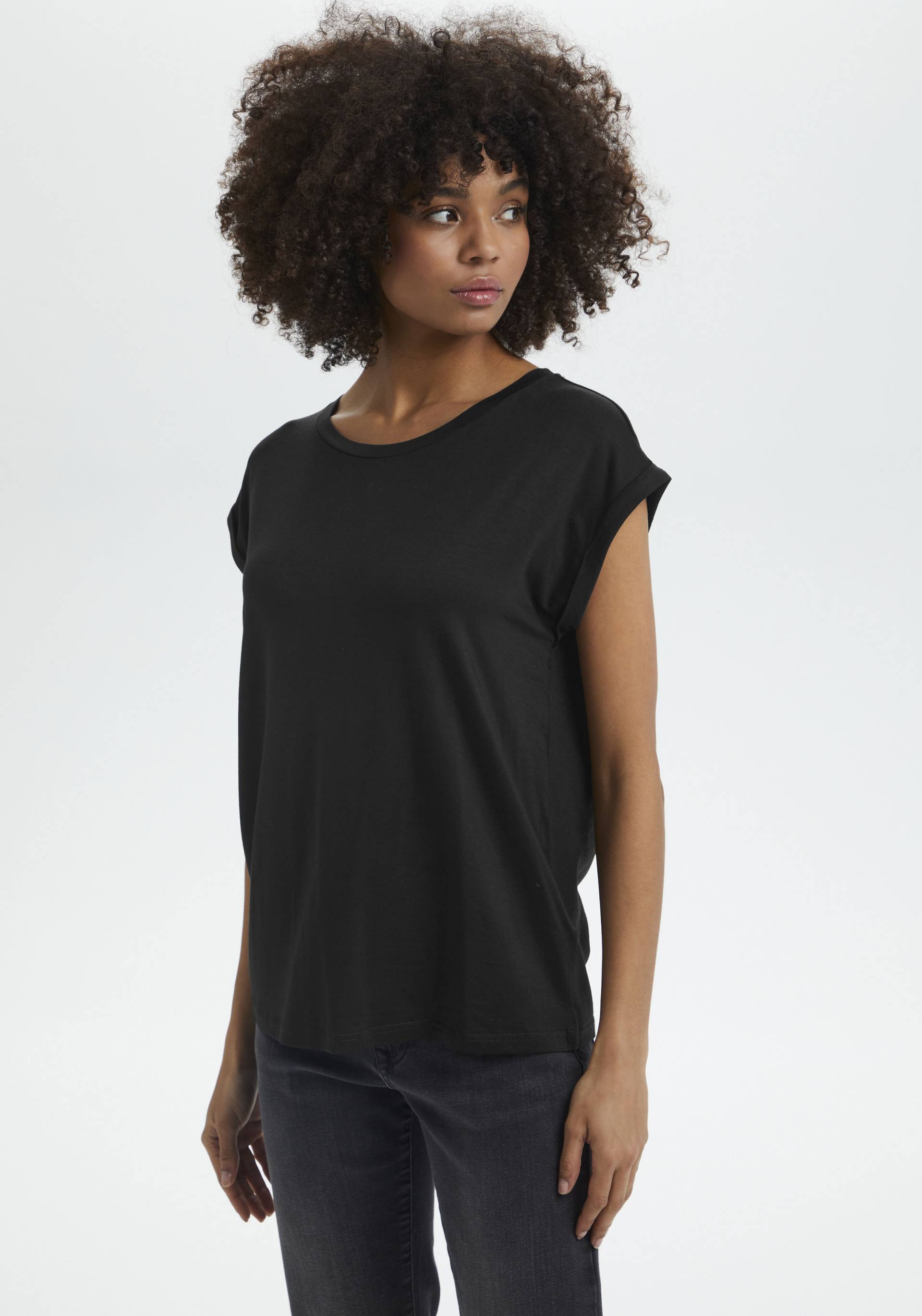 Saint Tropez Rundhalsshirt, Basic in edler LYOCELL Qualität Saint Tropez Rundhalsshirt, Basic in edler LYOCELL Qualität von Saint Tropez