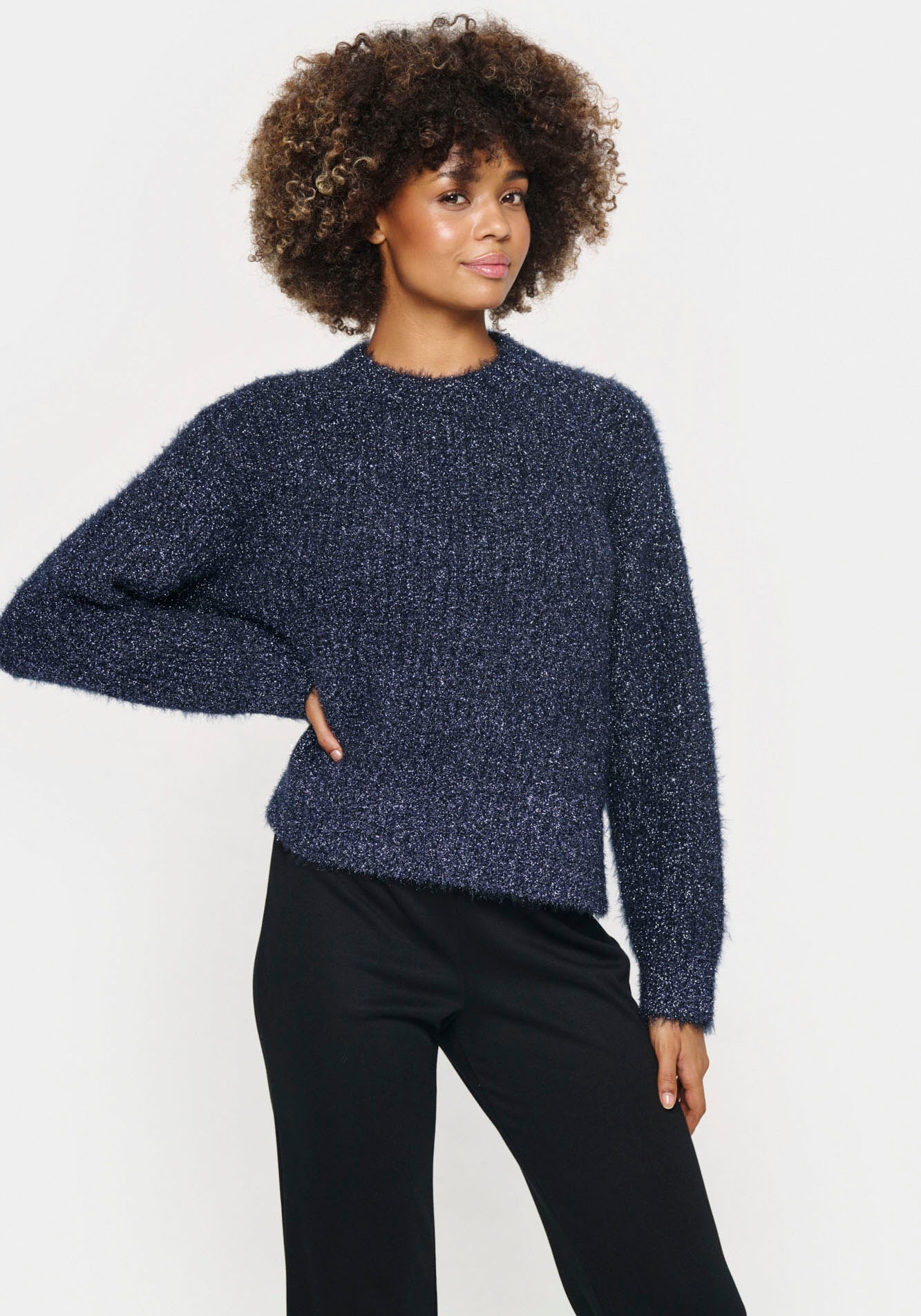 Saint Tropez Strickpullover »HalfaSZ«, aus Glitzergarn von Saint Tropez