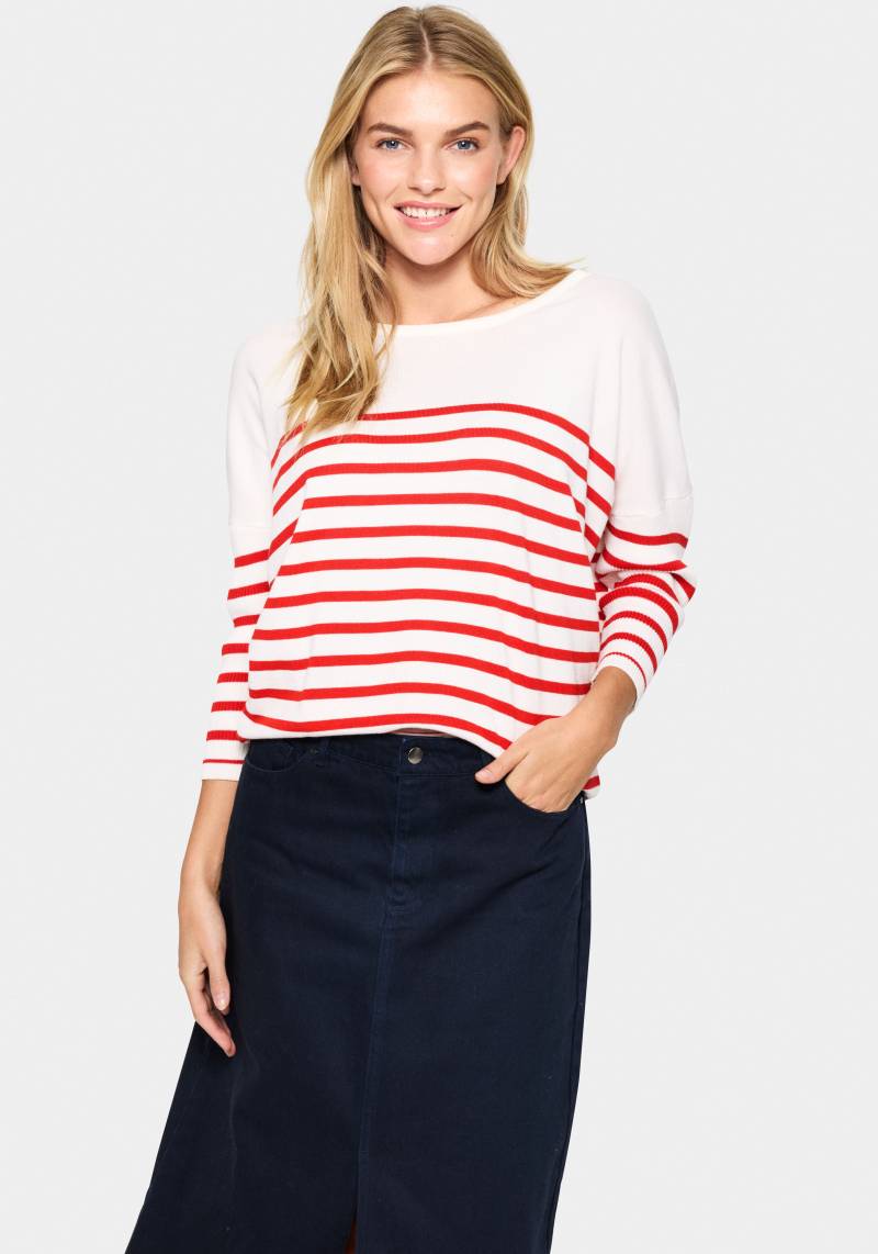 Saint Tropez Strickpullover »MilaSZ R-neck Stripe« von Saint Tropez