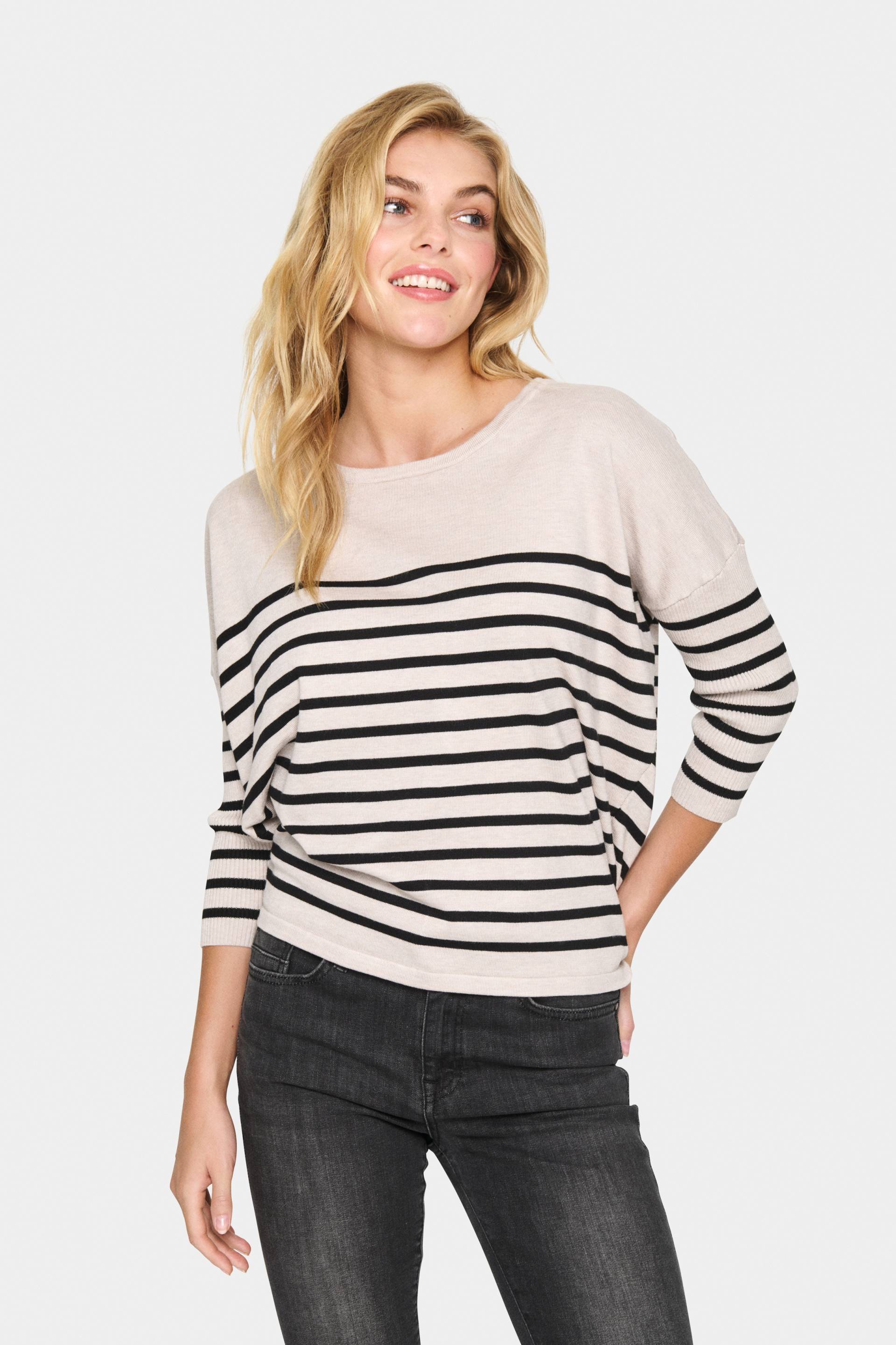 Saint Tropez Strickpullover »MilaSZ R-neck Stripe« von Saint Tropez