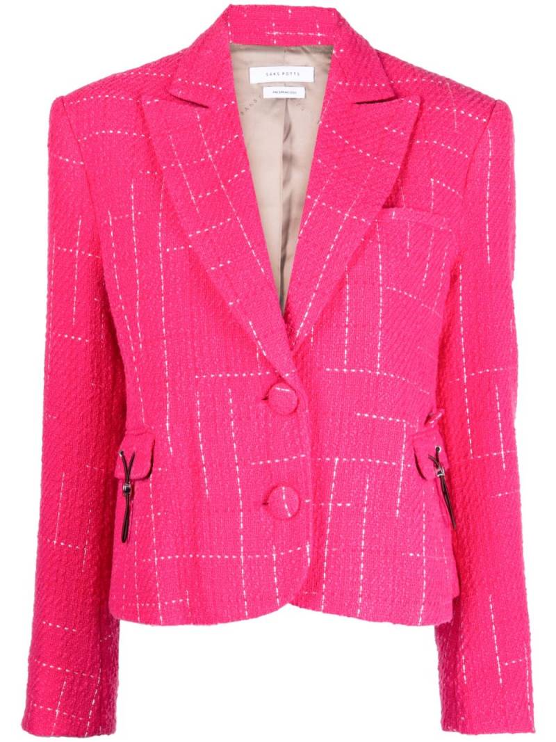 Saks Potts Theo cropped bouclé blazer - Pink von Saks Potts