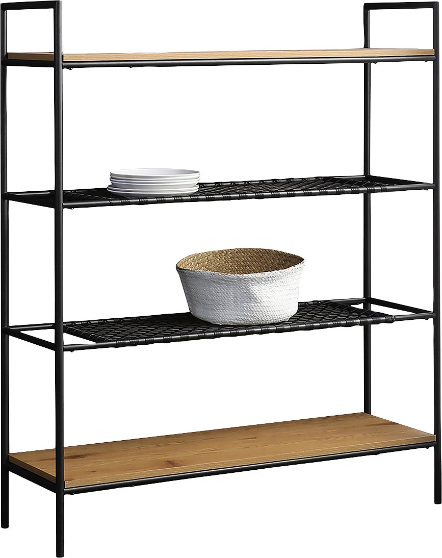 SalesFever Bücherregal, 2 Ablageböden aus mattschwarzem Polyrattan SalesFever Bücherregal, 2 Ablageböden aus mattschwarzem Polyrattan von SalesFever
