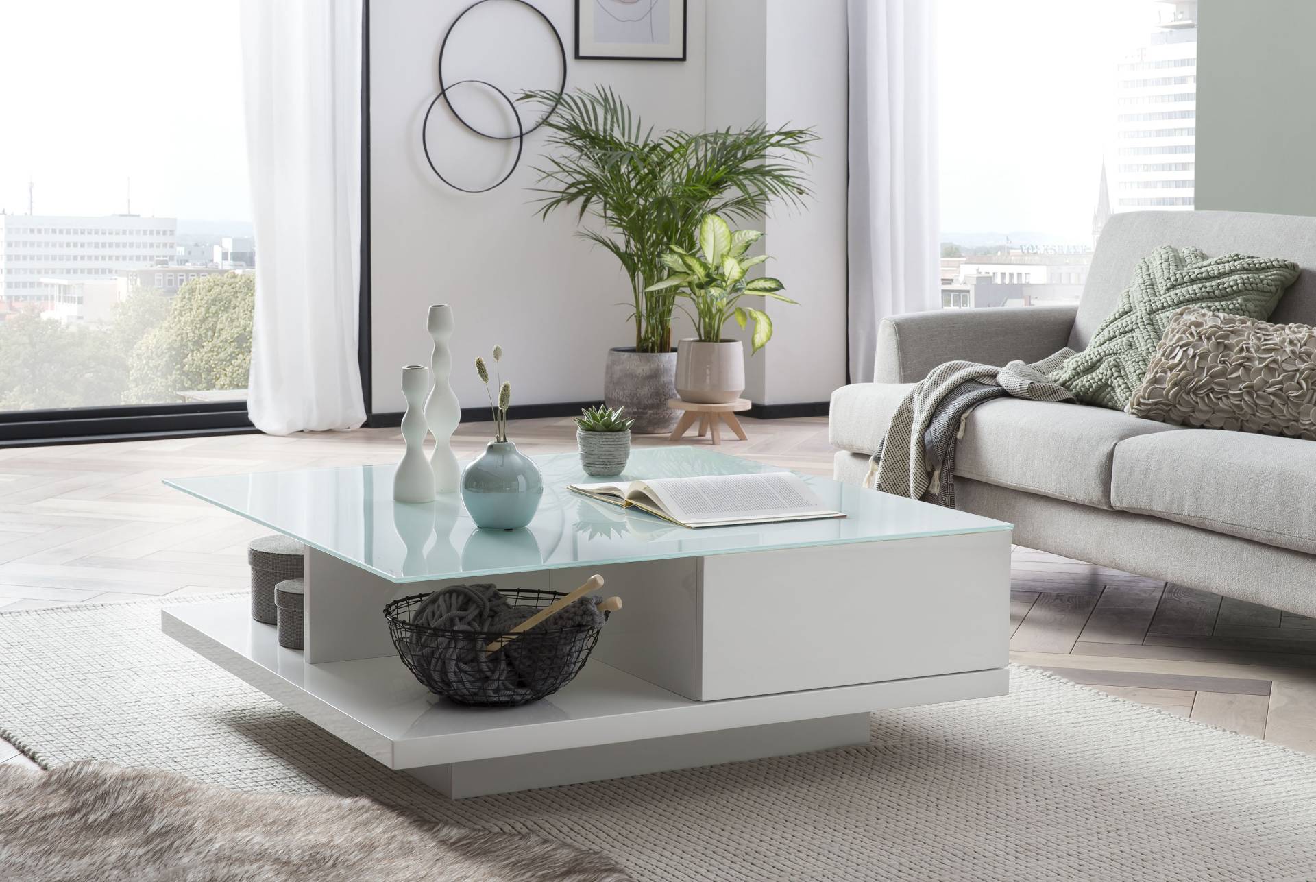 SalesFever Couchtisch, Tischplatte aus gehärtetem Kristallglas SalesFever Couchtisch, Tischplatte aus gehärtetem Kristallglas von SalesFever