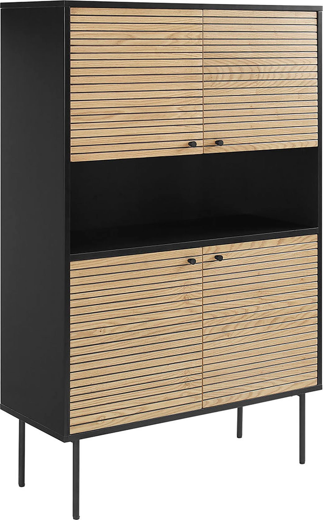 SalesFever Highboard, Stauraumschrank im Scandi Design, Breite 100 cm von SalesFever