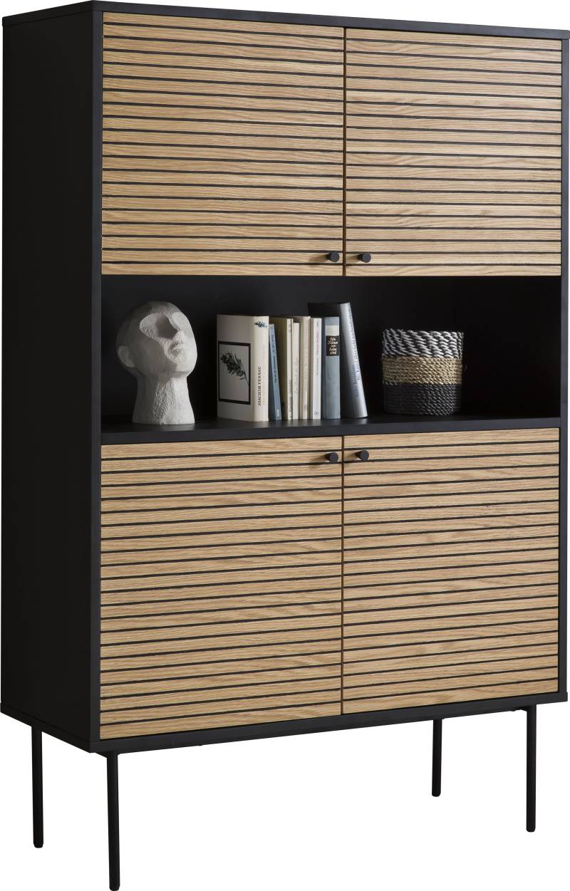 SalesFever Highboard, Stauraumschrank im Scandi Design, Breite 100 cm von SalesFever