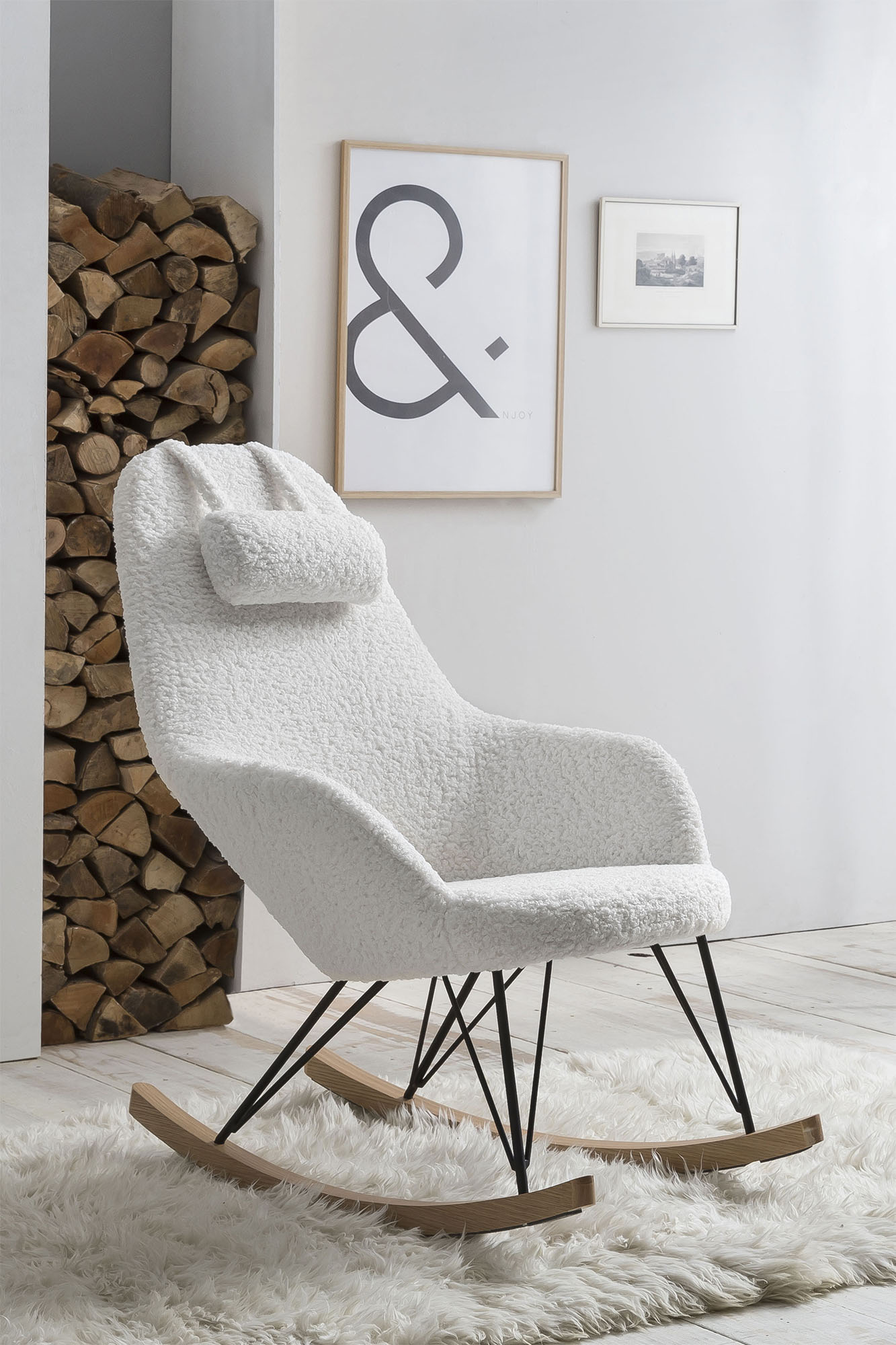SalesFever Schaukelsessel, mit Bezug in Teddyfell-Optik SalesFever Schaukelsessel, mit Bezug in Teddyfell-Optik von SalesFever