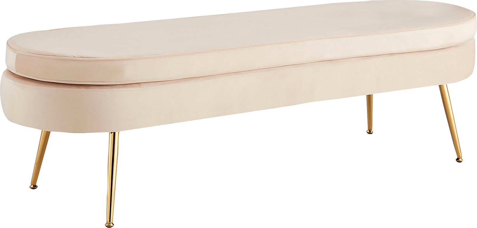 SalesFever Polsterbank »Clam«, Breite 142 cm, goldfarbene Metallbeine SalesFever Polsterbank »Clam«, Breite 142 cm, goldfarbene Metallbeine von SalesFever