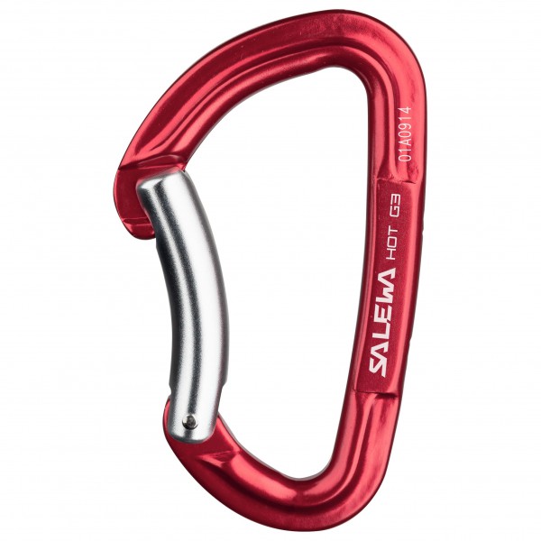Salewa - Hot G3 Bent Carabiner - Schnappkarabiner Gr One Size grau/schwarz Salewa - Hot G3 Bent Carabiner - Schnappkarabiner Gr One Size grau/schwarz von Salewa