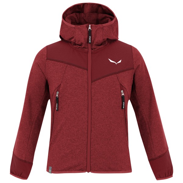 Salewa - Kid's Agner Melange PolarLite Full Zip Hoody - Fleecejacke Gr 104 rot von Salewa