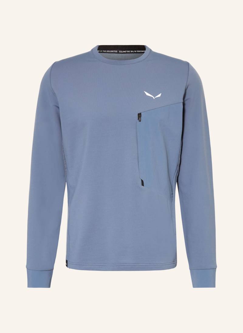 Salewa Longsleeve Puez Alpine Merino Durastretch blau von Salewa