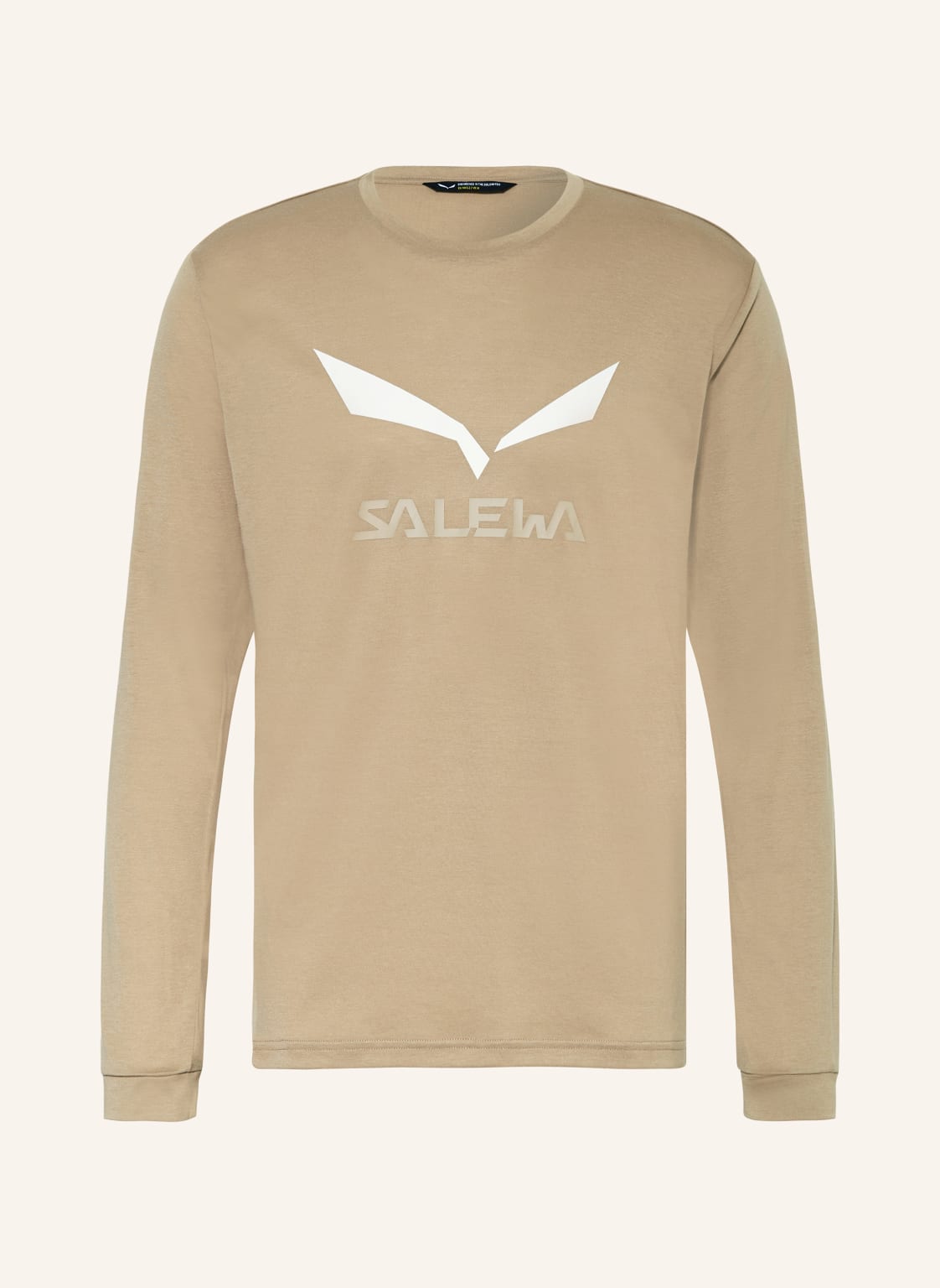 Salewa Longsleeve Solidlogo Dry’Ton beige von Salewa