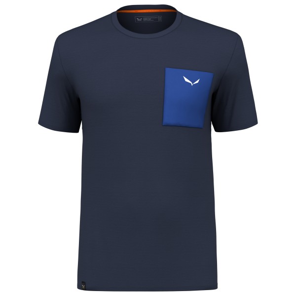 Salewa - Pure Logo Pocket AM - Funktionsshirt Gr L blau von Salewa