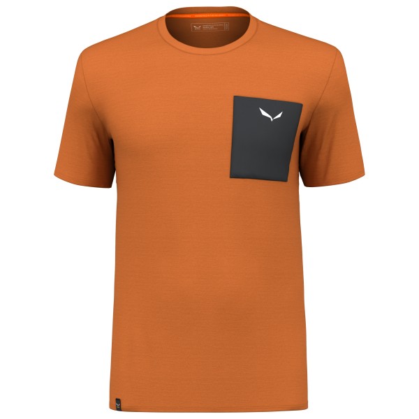 Salewa - Pure Logo Pocket AM - Funktionsshirt Gr M orange von Salewa