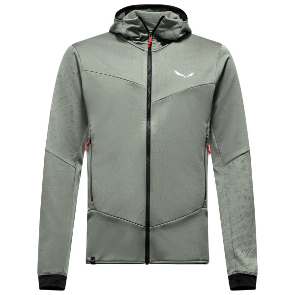 Salewa - Sella Crevasse Hooded Jacket - Fleecejacke Gr 46 grau von Salewa