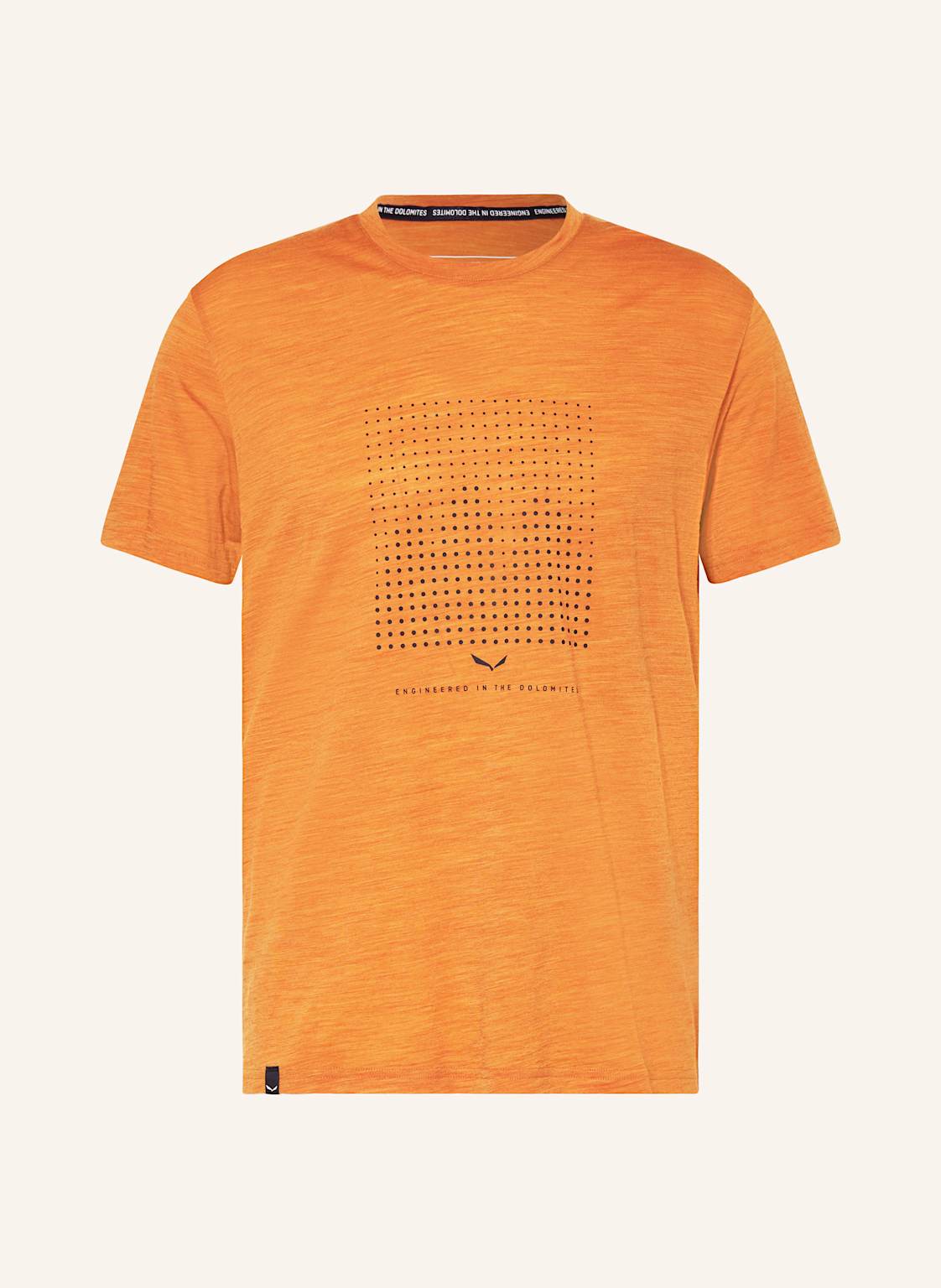 Salewa T-Shirt Eagle Dotted Aus Merinowolle orange von Salewa