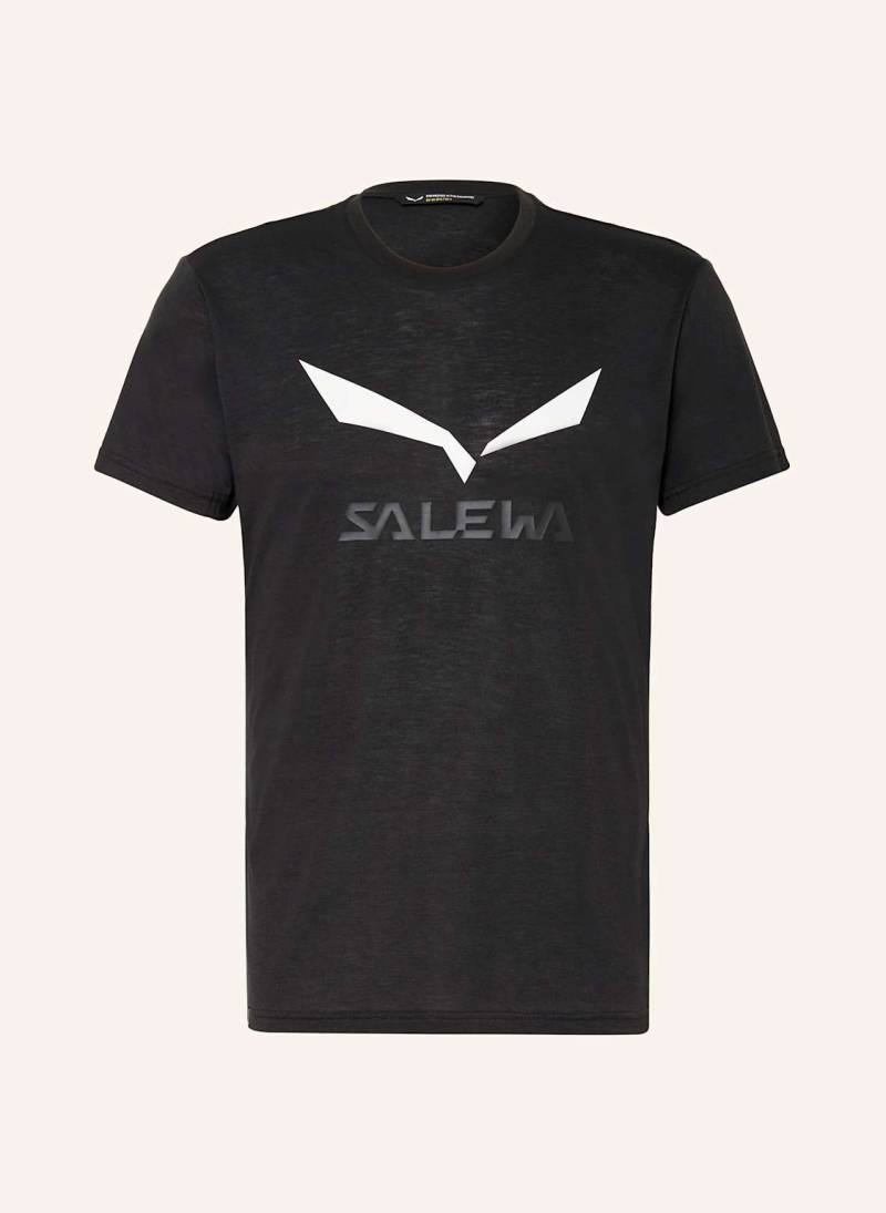 Salewa T-Shirt Solidlogo Dri-Release® schwarz von Salewa