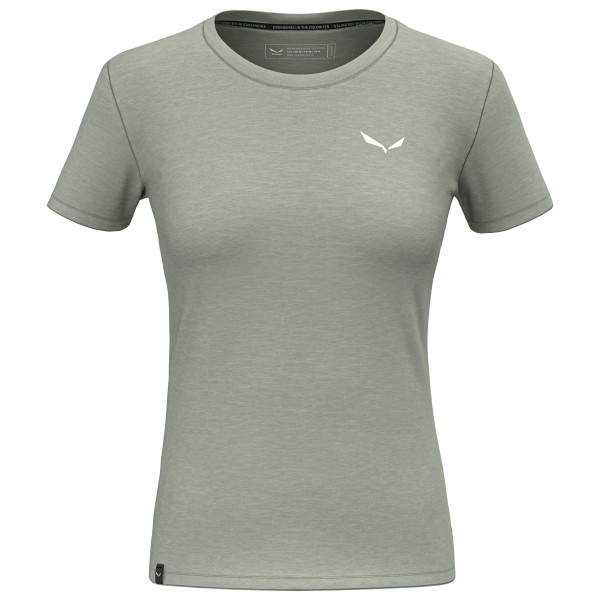 Salewa - Women's Eagle Minilogo AM T-Shirt - Merinoshirt Gr 42 grau von Salewa