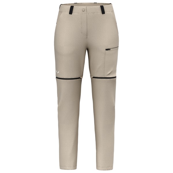 Salewa - Women's Puez Hemp DST 2/1 Pant - Zip-Off-Hose Gr 34 grau/beige von Salewa