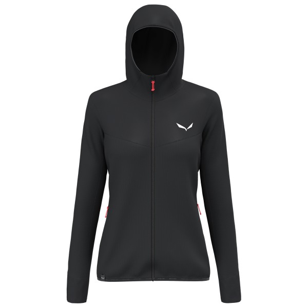 Salewa - Women's Puez Waffle Hybrid PL Hooded Jacket - Fleecejacke Gr 36 schwarz von Salewa