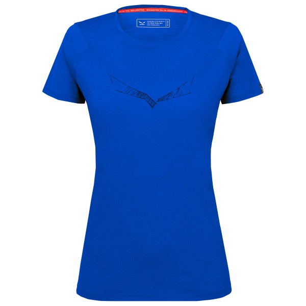 Salewa - Women's Pure Eagle Sketch All Mountain T-Shirt - Merinoshirt Gr 32 blau Salewa - Women's Pure Eagle Sketch All Mountain T-Shirt - Merinoshirt Gr 32 blau von Salewa