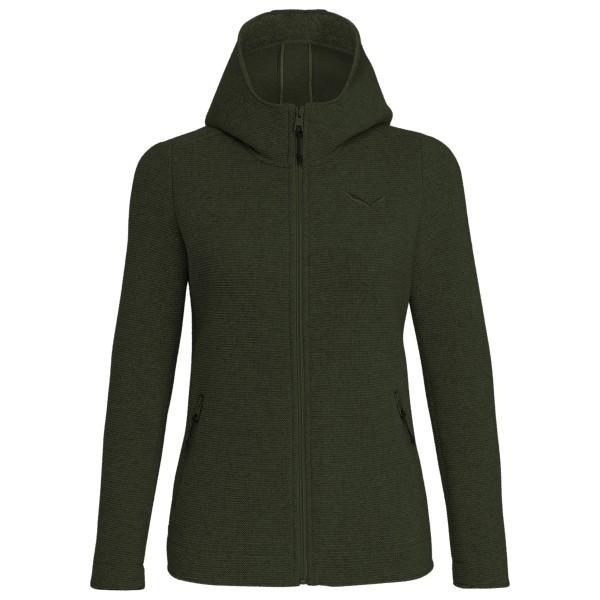 Salewa - Women's Sarner 2L Wool Fullzip Hoody - Wolljacke Gr 38 oliv von Salewa