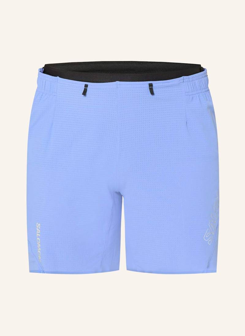 Salomon 2-In-1-Laufshorts Sense Aero blau von Salomon