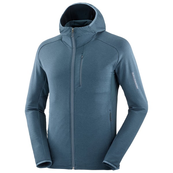 Salomon - Essential LTWarm Hoodie - Fleecejacke Gr L blau von Salomon