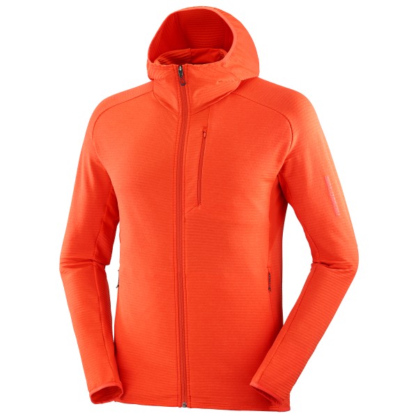 Salomon - Essential LTWarm Hoodie - Fleecejacke Gr L rot von Salomon